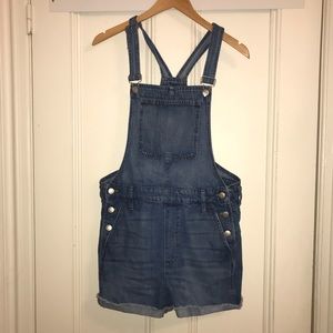 Madewell Adirondack Blue Short Overalls